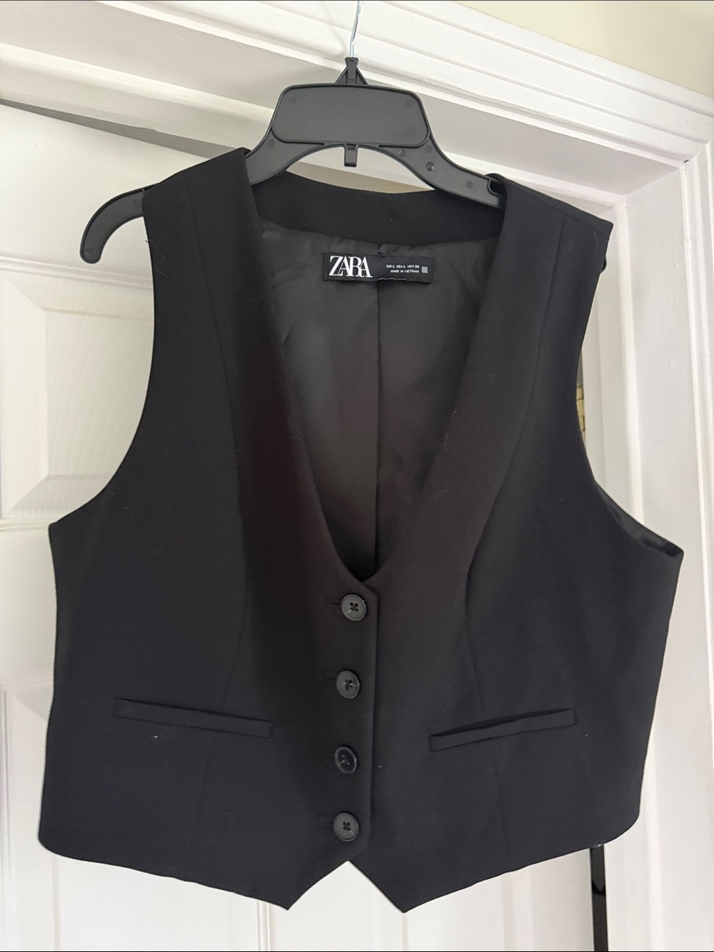 Zara Black Tailored Sleeveless Waistcoat